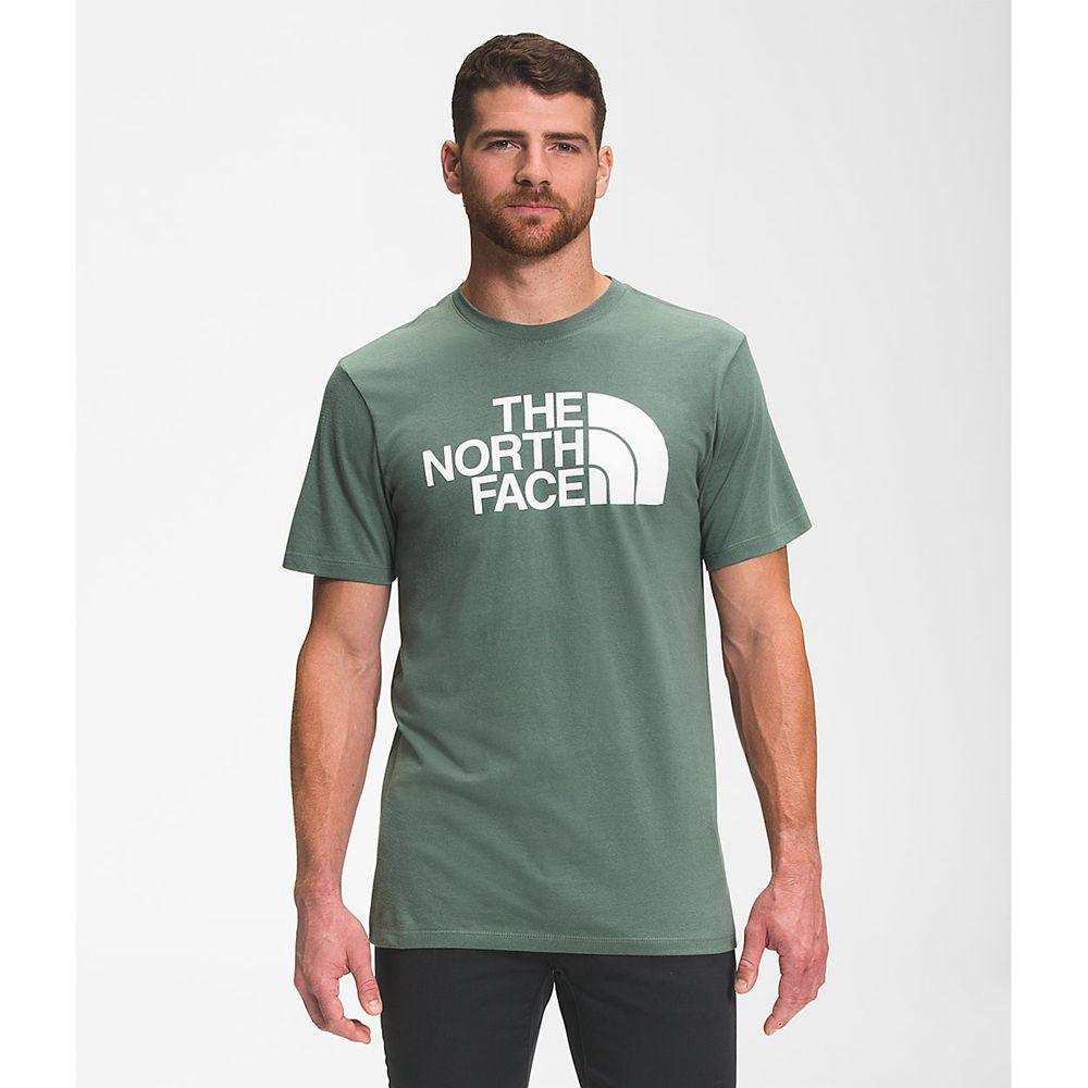 The North Face Κοντό Μανίκι Half Dome Ανδρικα T Shirt - Πρασινο (KRQP48395)
